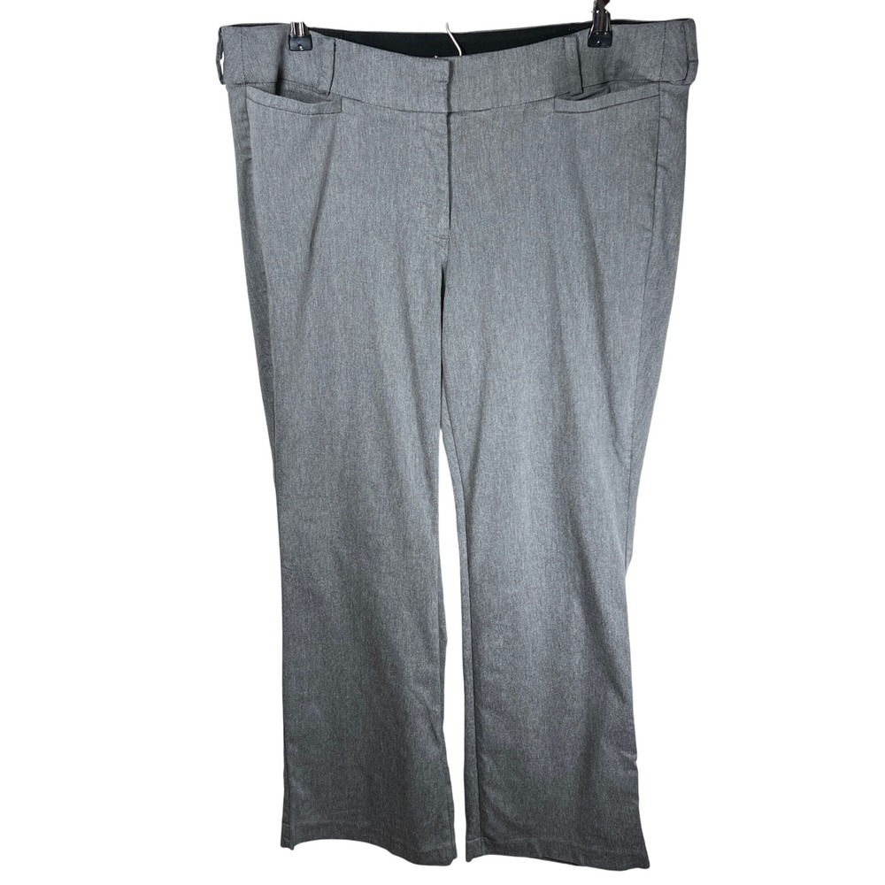 Lane Bryant The‎ Allie Grey Stretch Dress Pants Womens Size 16R Flattering Fit